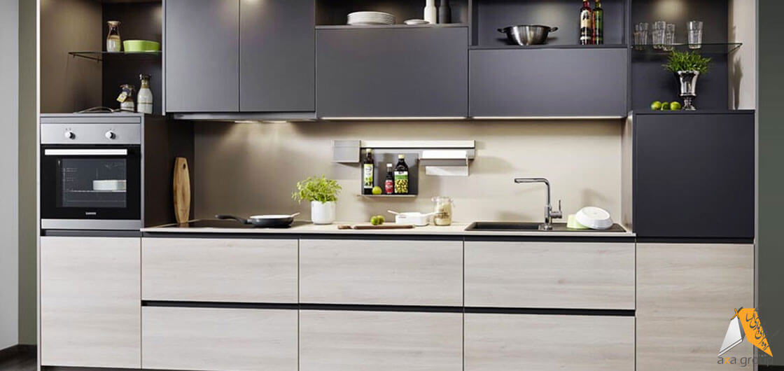 کابینت آشپزخانه ساده کوچک آکساگروپ