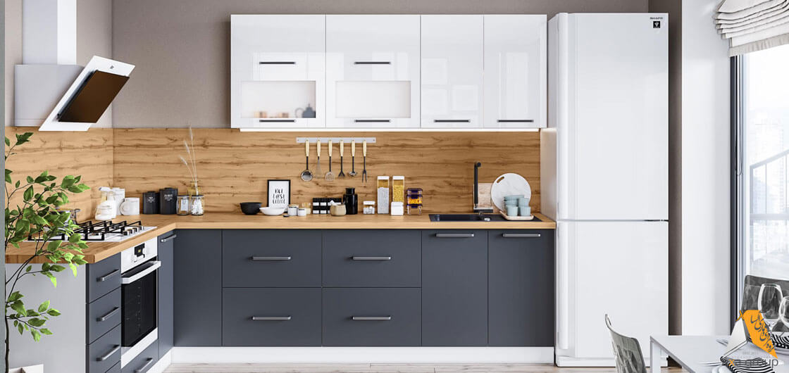 طراحی کابینت آشپزخانه ساده و ارزان آکساگروپ