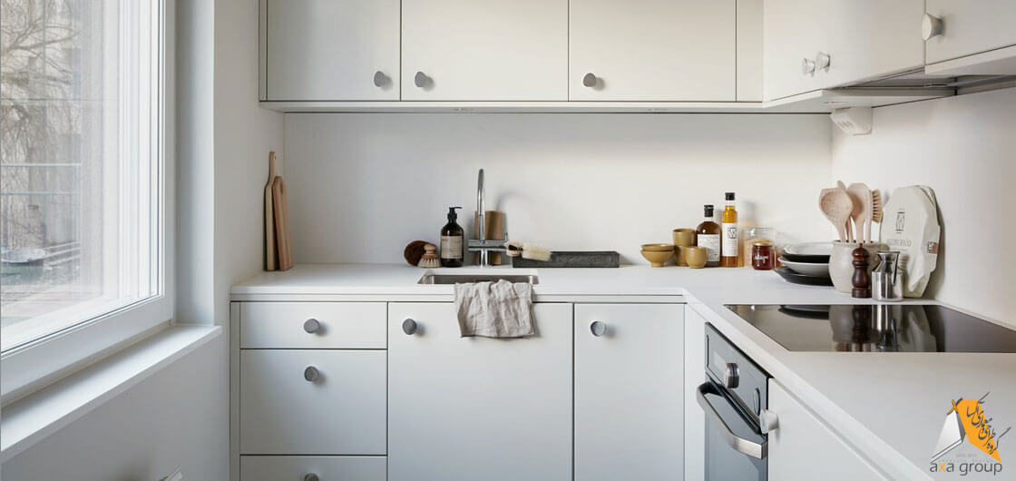 کابینت آشپزخانه ساده کوچک بدون اپن آکساگروپ