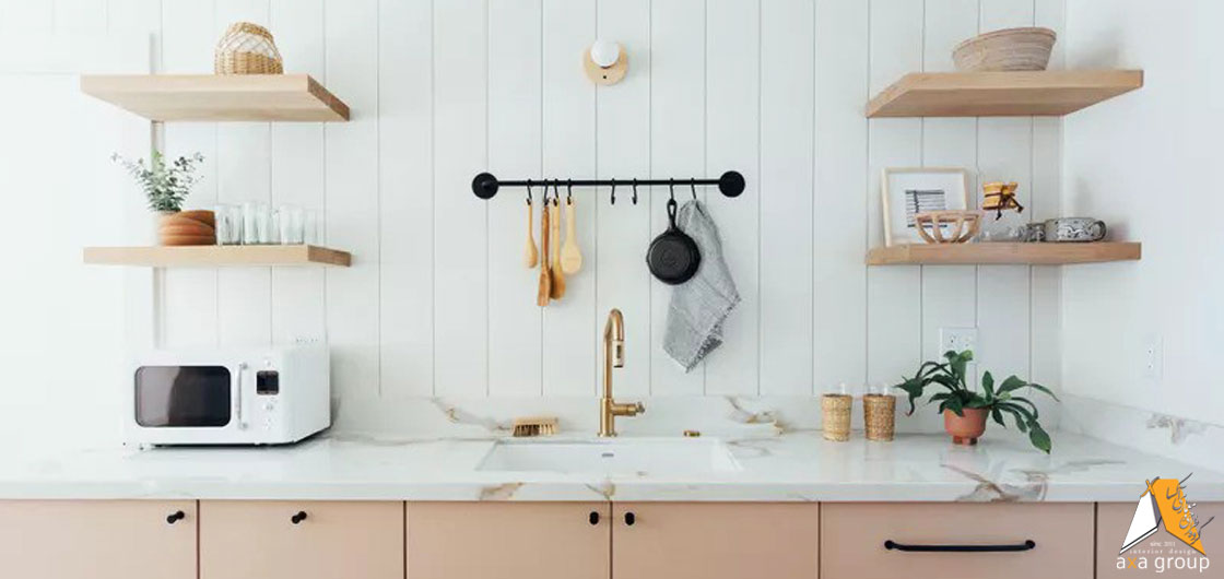 بهترین رنگ کابینت آشپزخانه ساده کوچک آکساگروپ