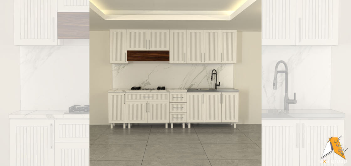 کابینت آماده ارزان شرکتی نئوکلاسیک آکساگروپ