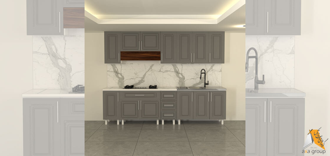 کابینت آماده ارزان شرکتی کلاسیک آکساگروپ